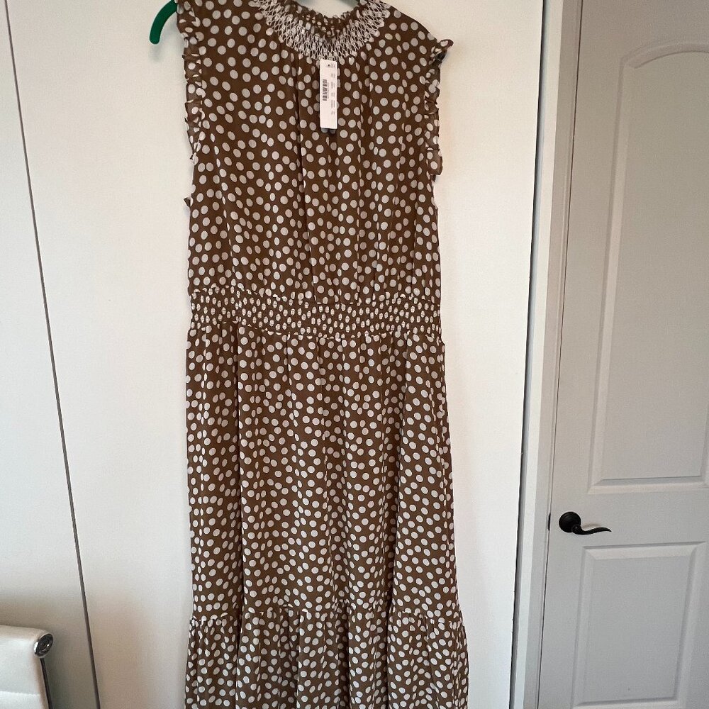 J. CREW Long Sleeveless Dress; Size XL Tall